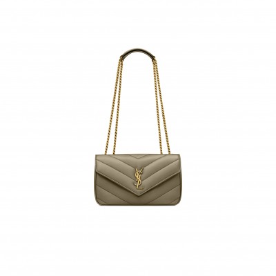 YSL LOULOU SMALL IN MATELASSÉ LAMBSKIN 801437AAEAX3775 (24*14*6cm)